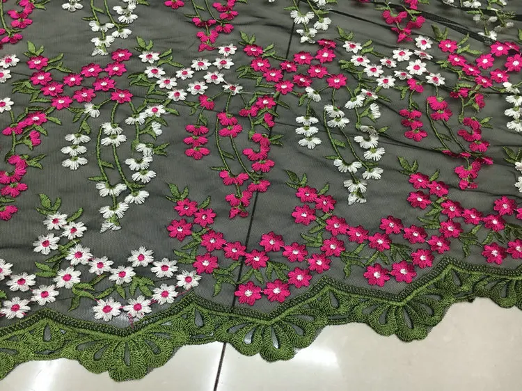 

3-color high-end perspective nets heavy embroidery lace fabrics fashion fabrics high-set dress skirts fabric clothing fabrics