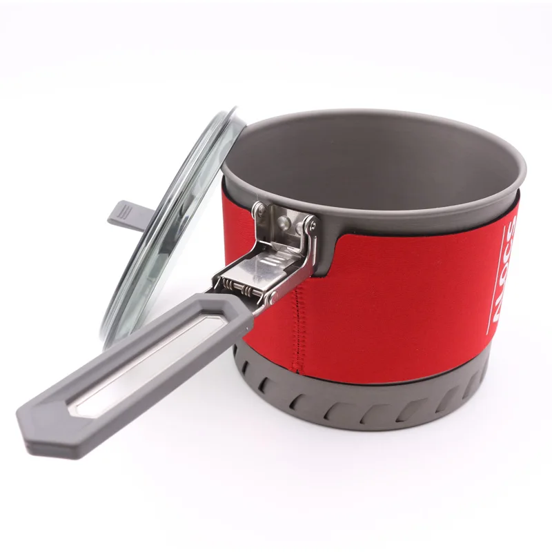 Кастрюля для кемпинга с чашей и Alocs 1-2 человека посуда улицы складная ручка