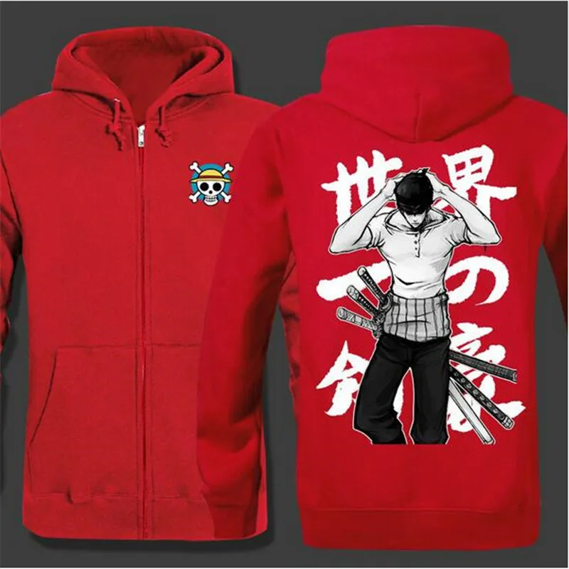 Осенне-зимняя куртка на молнии пальто мультипликационная анимация Roronoa Зоро