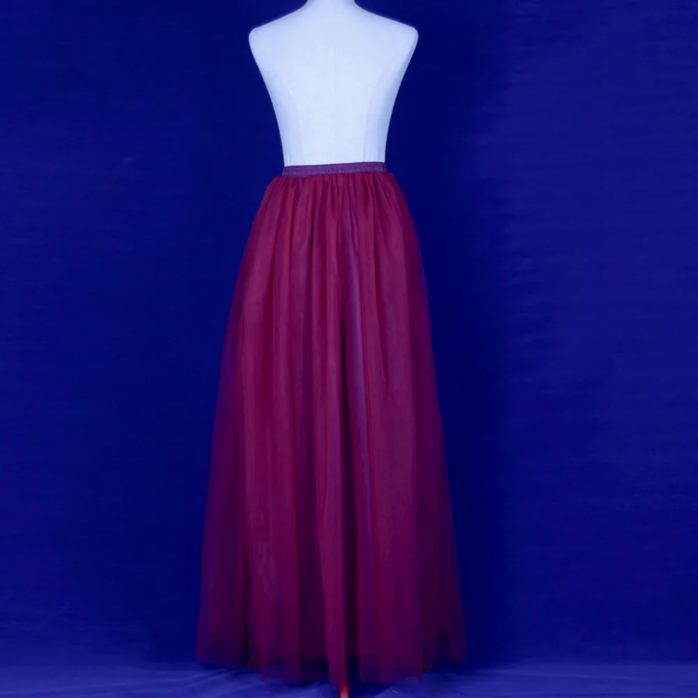 Vestidos Saias Femininas длинные фатиновые юбки макси юбка Эластичная лента нескольких слоев пол Длина невесты длинная юбка Лидер продаж