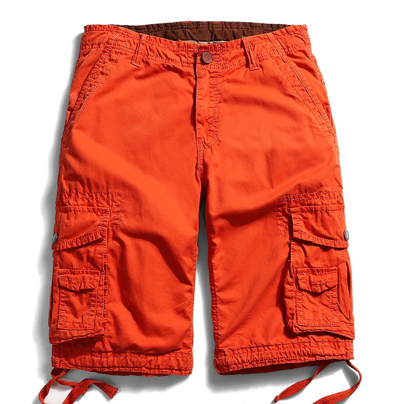 Multi bag bib overall 2017 Men Military Shorts Summer Men's pure color Cargo Workout Homme Casual Trousers plus | Мужская одежда