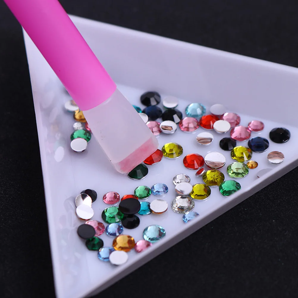 

5 шт./лот Стразы для ногтей розовый камень Пикер Dotting Pen двухсторонний красивый маникюр Профессиональный Сделай Сам инструменты для украшени...