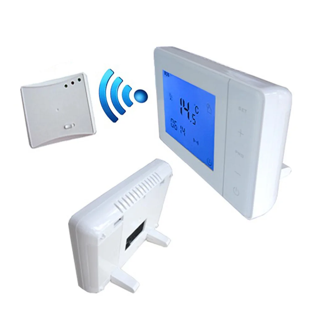 Программируемый беспроводной термостат газового котла с подогревом 470 МГц 433