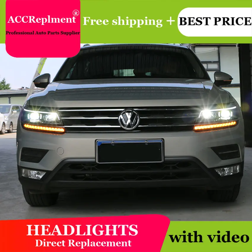 Авто PRO 2018 для vw tiguan фары автомобиля Стайлинг Q5 bi xenon объектив СВЕТОДИОДНЫЙ
