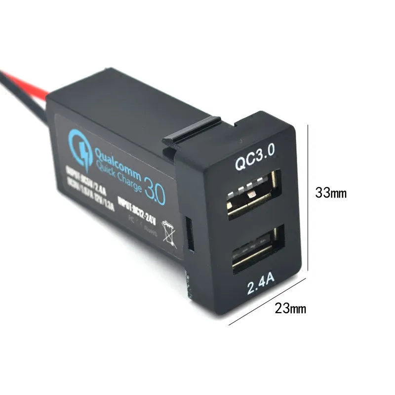 Автомобильный интерфейс USB зарядное устройство двойной usb порт с QC 3 0 Быстрая