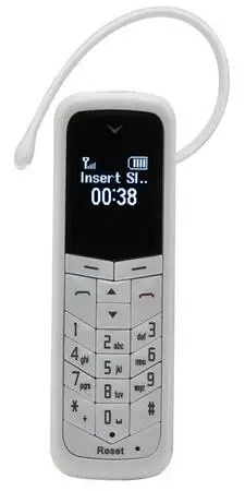 BM50 телефон 0,6" Мини карманный мобильный телефон волшебный голос bluetooth dialer heaphone гарнитура наушники sim карта циферблат мобильный телефон - Цвет: white