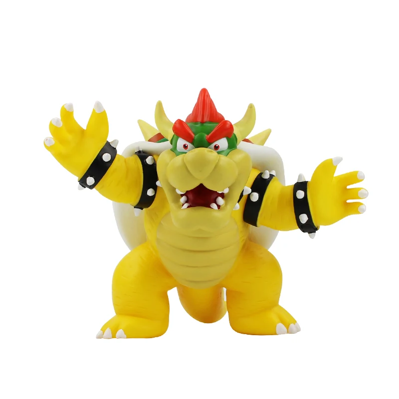 Bowser opp bag 17-25 см Большой размер! Супер Марио Фигурки игрушки Марио Луиджи Йоши Жаба Ослик Конг Персик Принцесса Боузер ПВХ фигурка модель игрушки - Цвет: Bowser opp bag