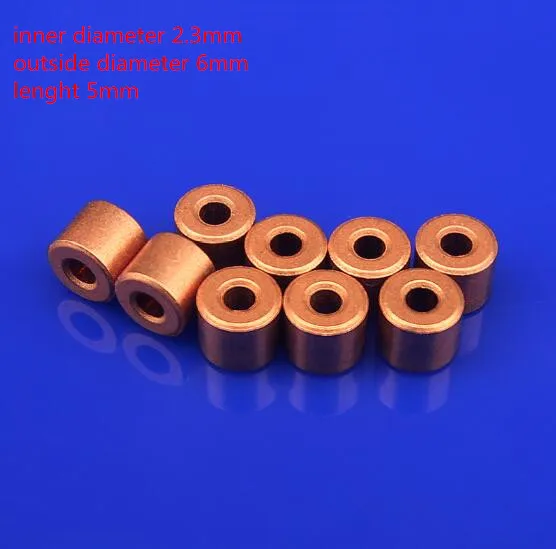 10pcs 2.3mm small bearing Copper brass bushing guide sleeve Precision mini Oil bearing