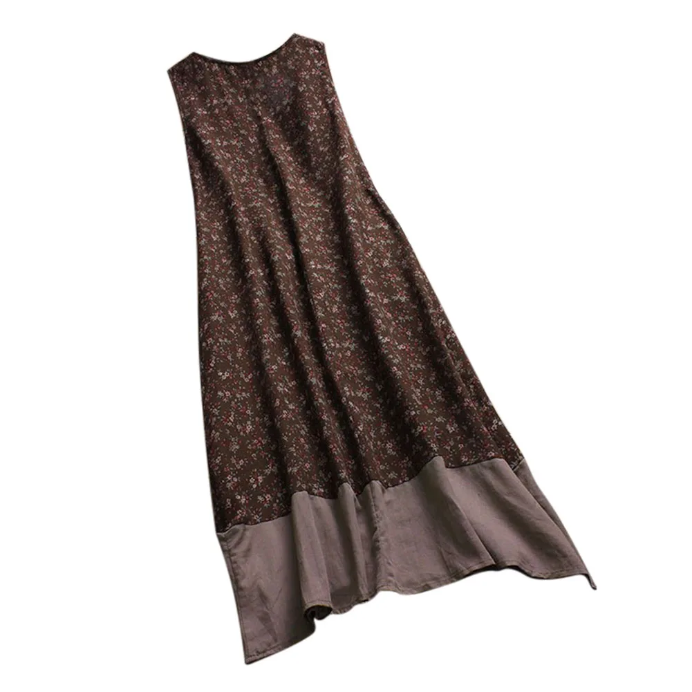 Женское богемное платье без рукавов Платье До Колена С V образным вырезом модель