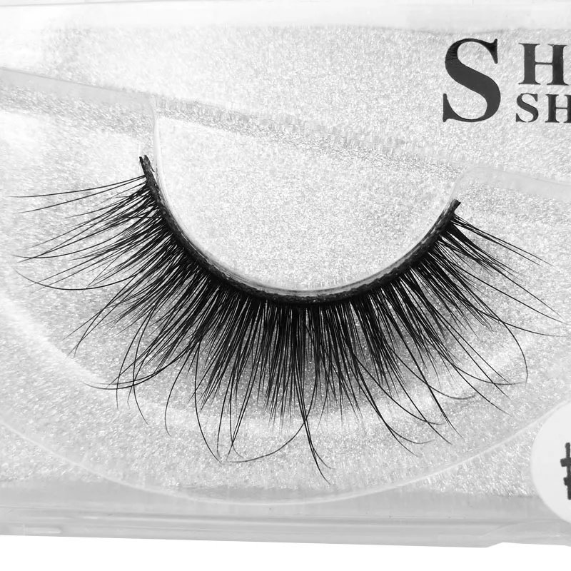 SHIDISHANGPIN 1 pair mink eyelashes natural long 3d lashes hand made false full strip eyelash extension | Красота и здоровье