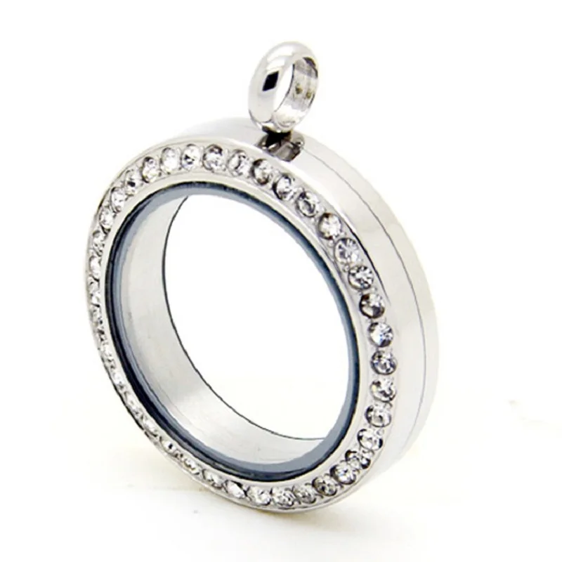 Серебряный медальон из нержавеющей стали 30 мм плавающий кулон винт крученый