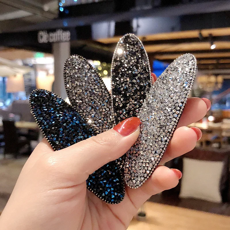New Rhinestone Elegant Hair Clips for Women Square Oval Party BB Hairpins Water Shape Girls Hairgrip barrette Accessories |