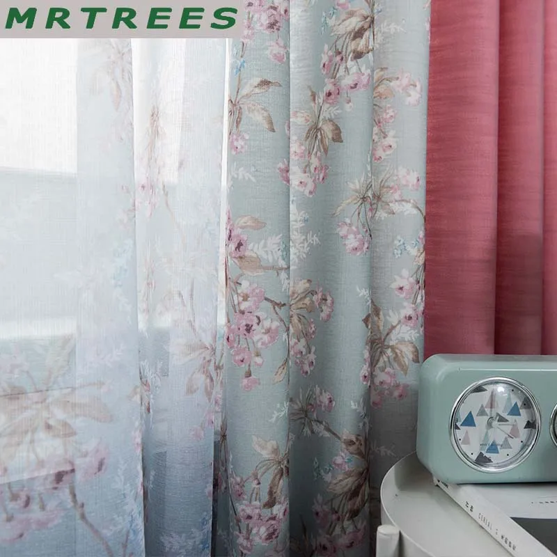 MRTREES мода печать сращивание шторы для гостиной спальни блэкаут ны кухни короткие