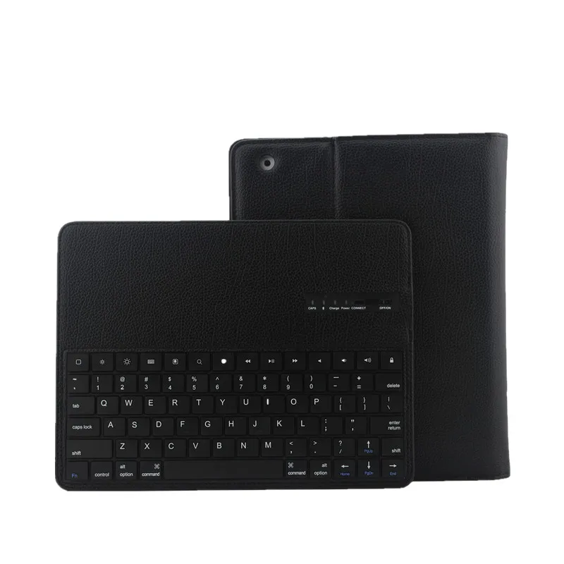 Для iPad 2/3/4 Чехол Smart Auto Sleep чехол Съемная bluetooth-клавиатура чехол для iPad 4/3/2 планшета из искусственной кожи чехол-подставка - Цвет: Black