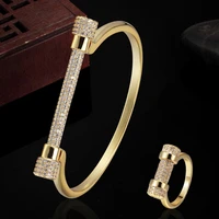 luxury brand copper zircon bracelet jewelry couple gifts mens dubai jewelry zirconia women love chain bangles pulseira