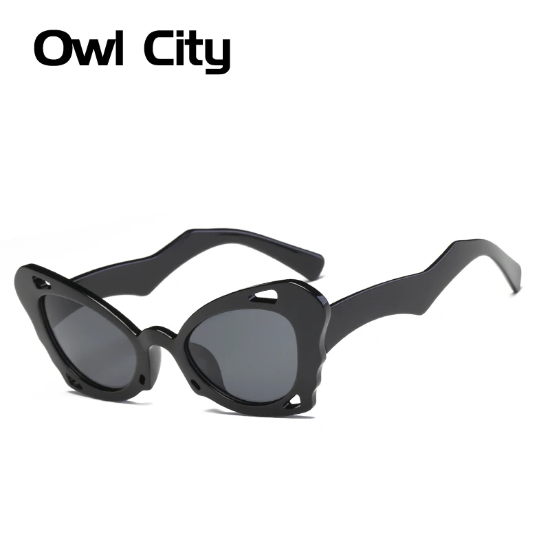 Роскошные брендовые дизайнерские женские ретро солнцезащитные очки кошачий