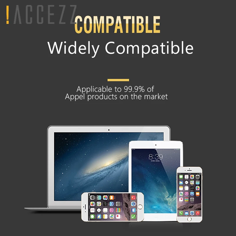 ! ACCEZZ 2PC 3PC Micro USB для освещения 8 Pin Apple адаптер iphone X 7 6S Plus синхронизация зарядное