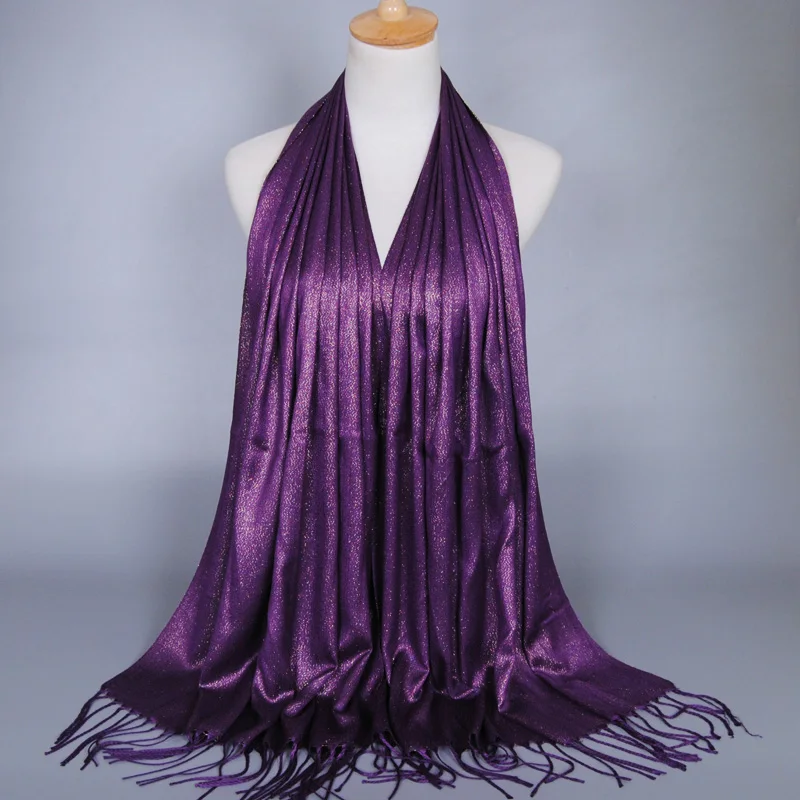 Лидер продаж хиджаб с люрексом и блестками Женский хлопковый шарф модные шали