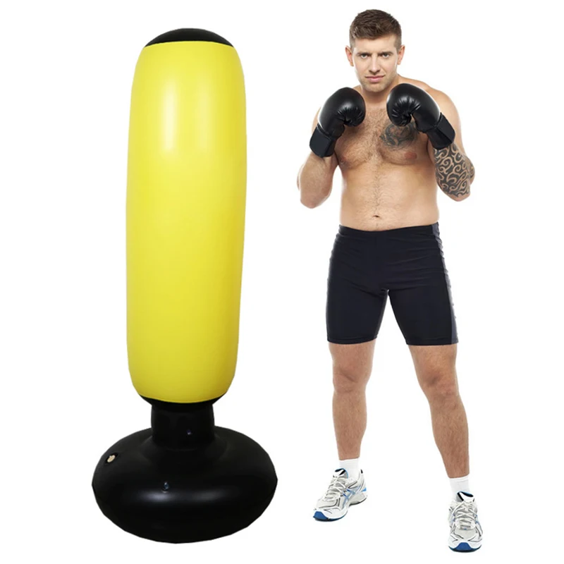 1.6M Inflatable Bodybuilding Boxing Column Tumbler Sandbag Earthbag Funny Decompress Toy B2Cshop | Спорт и развлечения