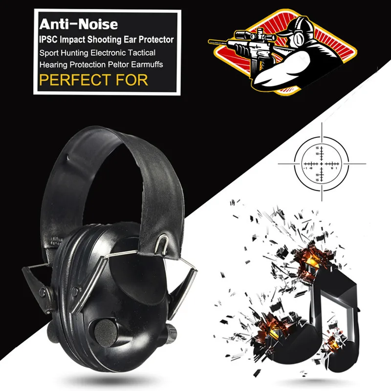 Анти-шум спортивные охотничьи Электронные Наушники для стрельбы защита ушей