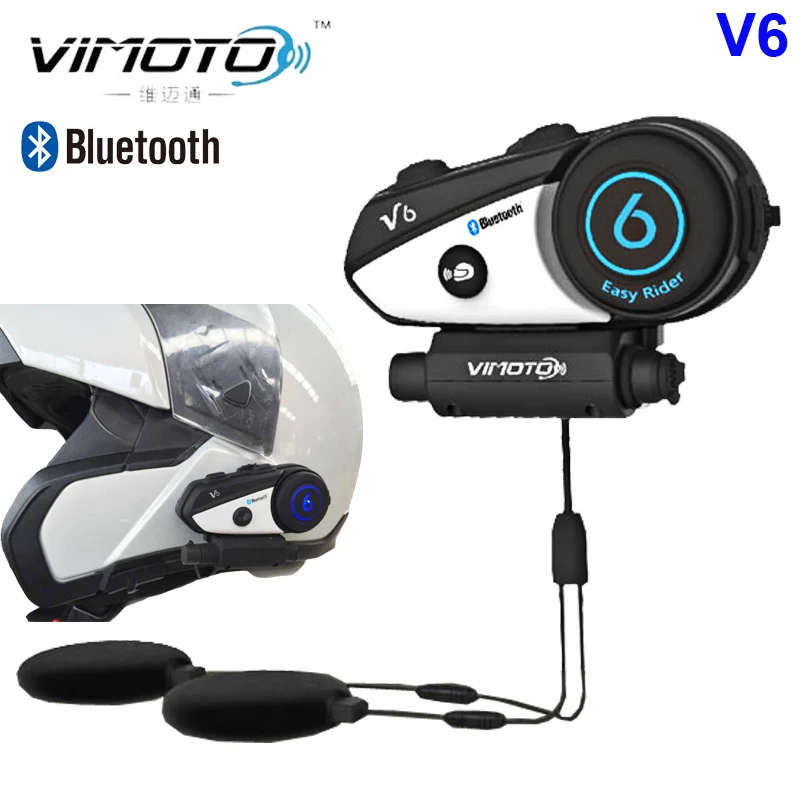 Bluetooth гарнитура для шлема Vimoto V6 мотоциклетные многофункциональные