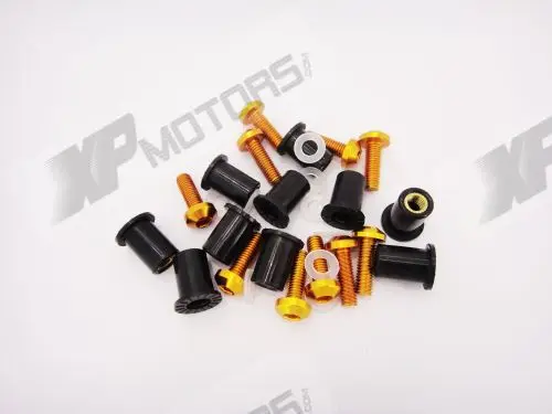 Комплект болтов ветрового стекла для Yamaha YZF R1 R6 FZ1 FZ6 FZ8 Gold|bolt mobile|windshield windscreenwindshield