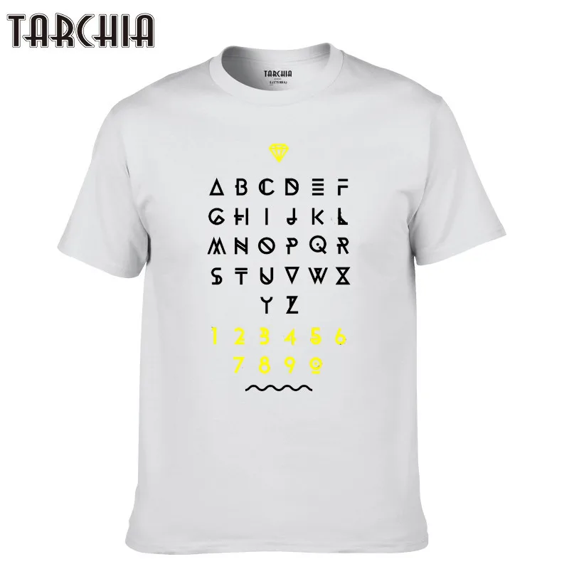 

TARCHIA 2022 Fashion Tops Tee Summer Style Male New Homme Typeface Typography Boy Men T-Shirts Short Sleeve TShirt Cotton Casual