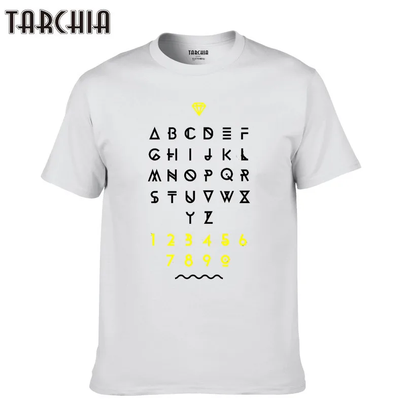 TARCHIA 2021 Модные топы футболки Летние Стильные мужские Новые с рисунком типа лица коротким рукавом хлопковая
