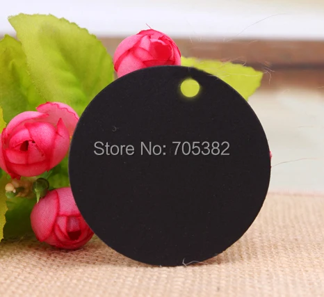 

Dia: 5.5cm (With cord ) Black blank hang tag price tags Retro tag,bookmarks paper sewing garment tags(aa-628)