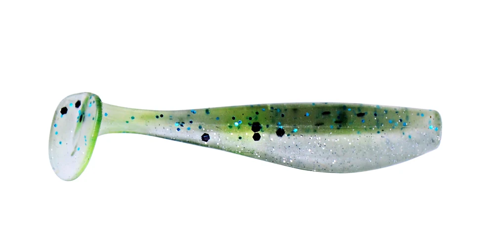 01 Sea green Balleo 10 шт./лот, Мягкая приманка 1,2 г/5 см, резиновая приманка для рыбалки Shad Swimbaits, силиконовая приманка, Мягкая приманка, приманка для окуня, щуки - Цвет: 01 Sea green