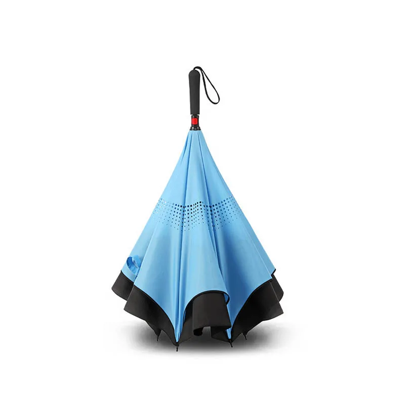 Folding direction umbrella double inverted C holding bracket male and female rainproof windproof rolling sale | Дом и сад
