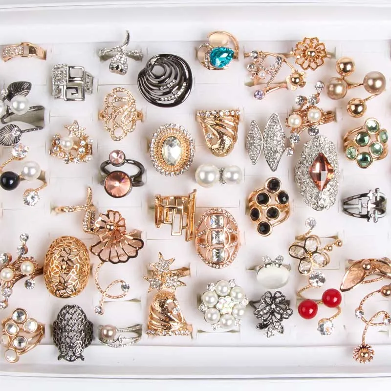 

wholesale lots 10pcs top-quality skillful authentic CZ Zircon stainless steel vogue unisex new jewelry rings ( size 17-21mm)