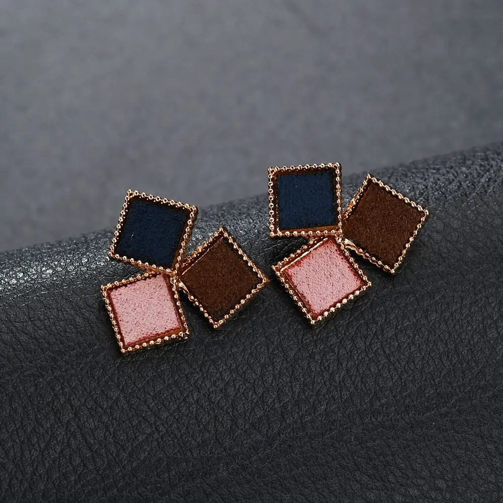 MissCyCy 2018 New Round Geometry Earrings for Women Colorful Rhinestone Stud Korean Fashion Jewelry | Украшения и аксессуары