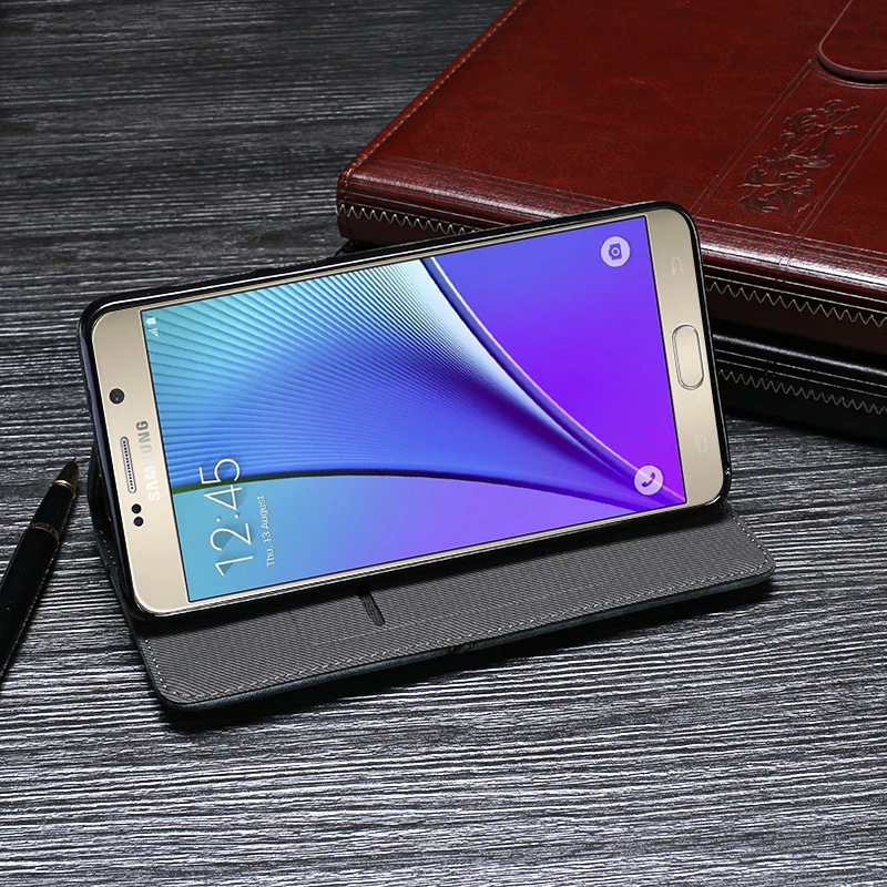 Itgoogo для samsung Примечание 5 чехол Роскошный кожаный флип Galaxy Note5 N9200 защитный