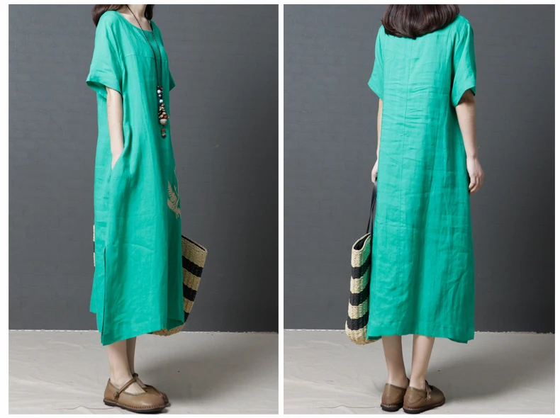 Платье женское с цветочным принтом модное тонкое пляжное свободное из хлопка и