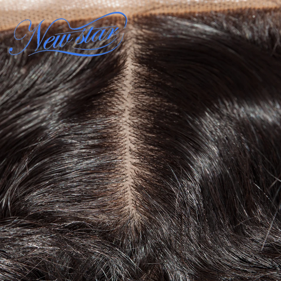 Новые бразильские волосы Star Hair 4 ''x 4'' на шелковой основе с глубокой волной