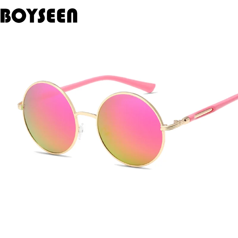 BOYSEEN, винтажные круглые Светоотражающие женские очки, солнцезащитные очки для женщин, женские оттенки, фирменный дизайн, lunette de soleil, UV400, 601