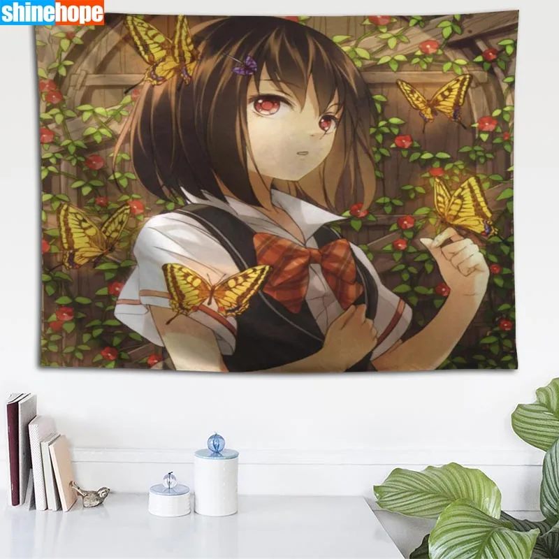 Настенный гобелен, 100X140 см, на заказ, другой аниме гобелен, украшение для дома, прямоугольная спальня, настенный гобелен, 140X250 см - Цвет: Tapestry 18