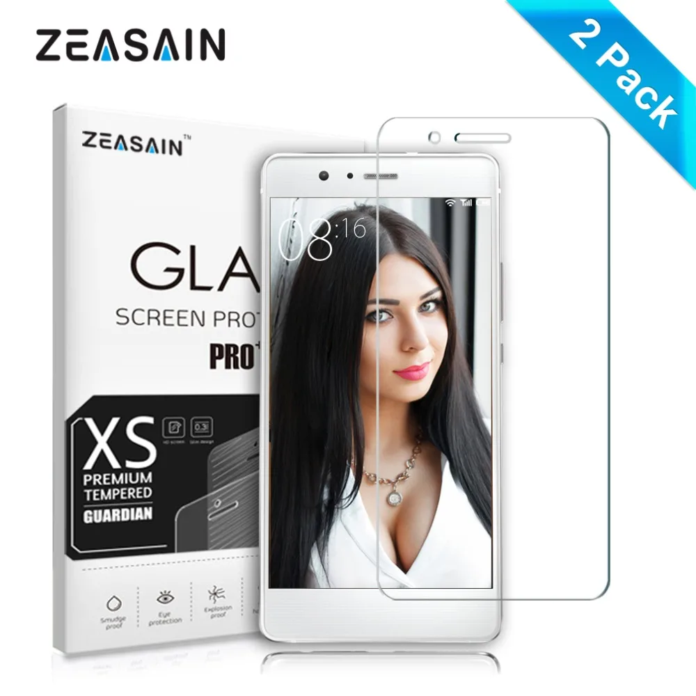Защитное стекло ZEASAIN 2.5D закаленное 0 3 мм HD для Huawei P9 lite G9 P9lite 2 упаковки | Мобильные