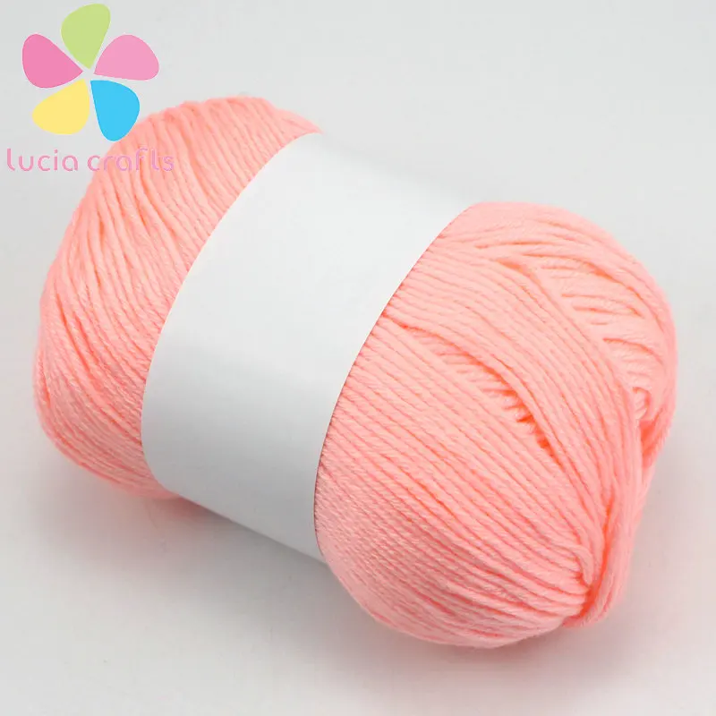 05 pink Распродажа, 50 г, 6 акций, Мягкая шерстяная пряжа, много цветов, хлопок, толстая пряжа для теплого свитера, пряжа для вязания крючком, 1 рулон/Лот, CW0206 - Цвет: 05 pink