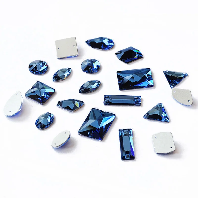 

Sapphire Sew On Crystal Rhinestones Blue Strass DIY Dancing Dress Decoration Needlework Sewing Supplies Clothes Accessories