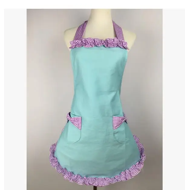 Роскошные фартуки сетки Ресторан Небесно голубой ногтей красота модный фартук