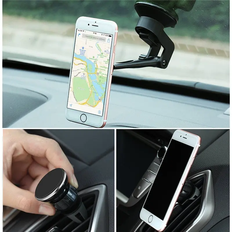 Bakeey 2 in 1 for Phone universal Magnetic car Holder Air Vent Holdes stands Suction Bracket Hand for-iPhone Samsung /xiaomi | Мобильные