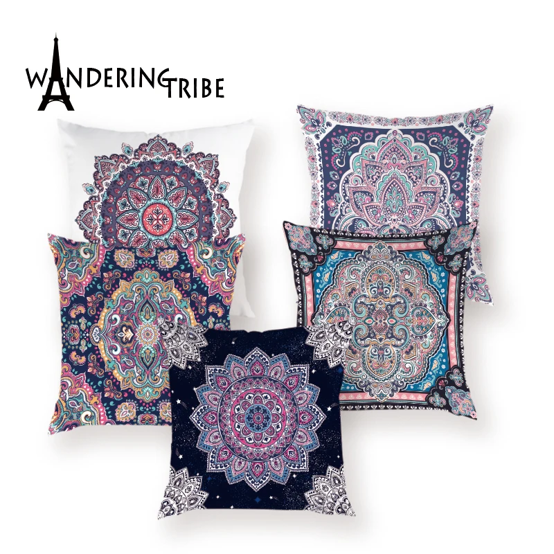 Наволочки с мандалой винтажные богемные наволочки для диванных подушек потертый