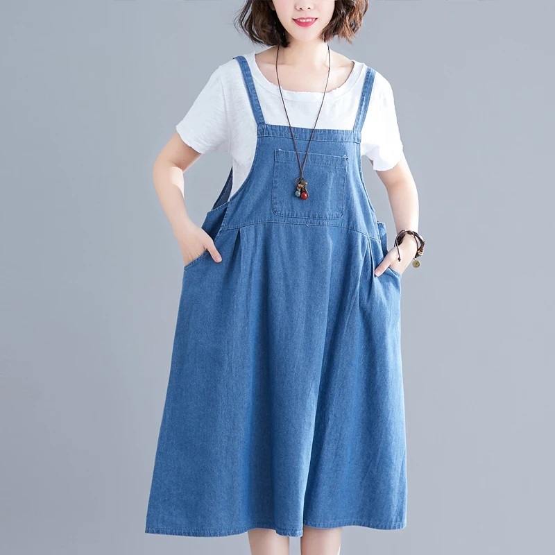 Женское Повседневное платье на лямках летнее большого размера для беременных