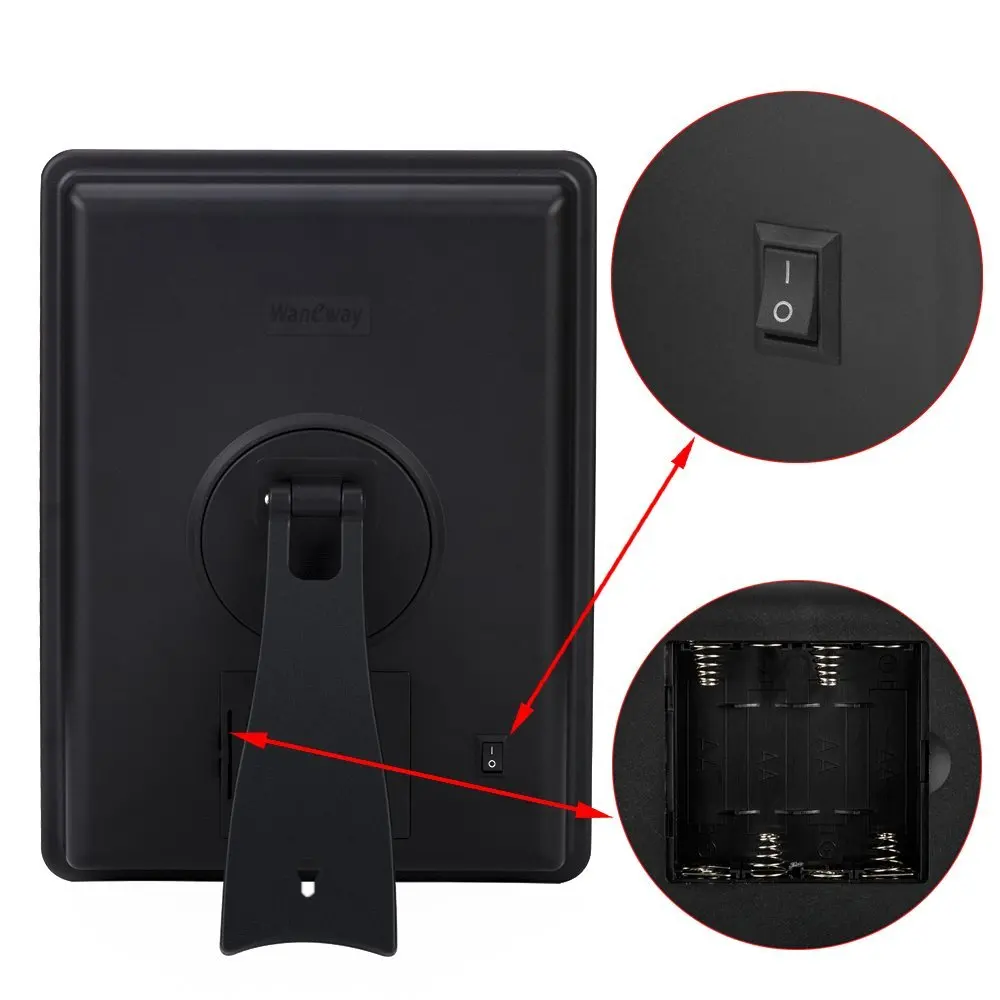 Большой Экран Макияж зеркало с подсветкой 24 яркий свет светодиодов 12 дюймов