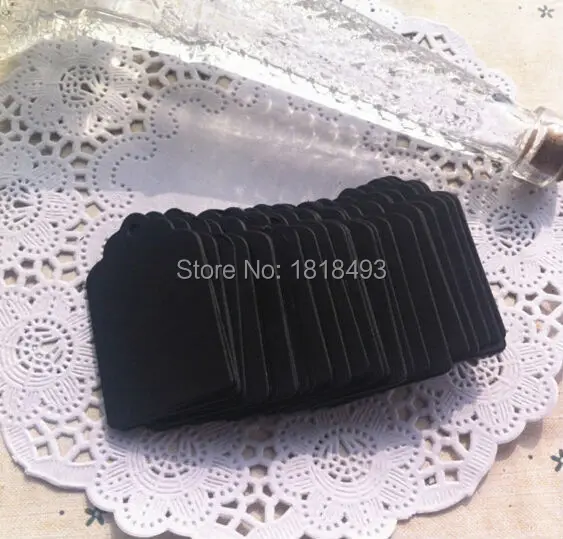 

Free shipping 500 pcs a lot blank 350 gsm black paper tag 3x5cm/baking price tag/jewelry price tag/gift packing tag/labels