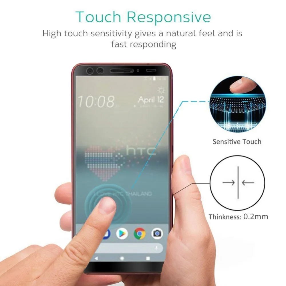Полное покрытие закаленное стекло для HTC M10 Desire 12S 19 Защита экрана U19E U12 Life D19 U11 PLUS