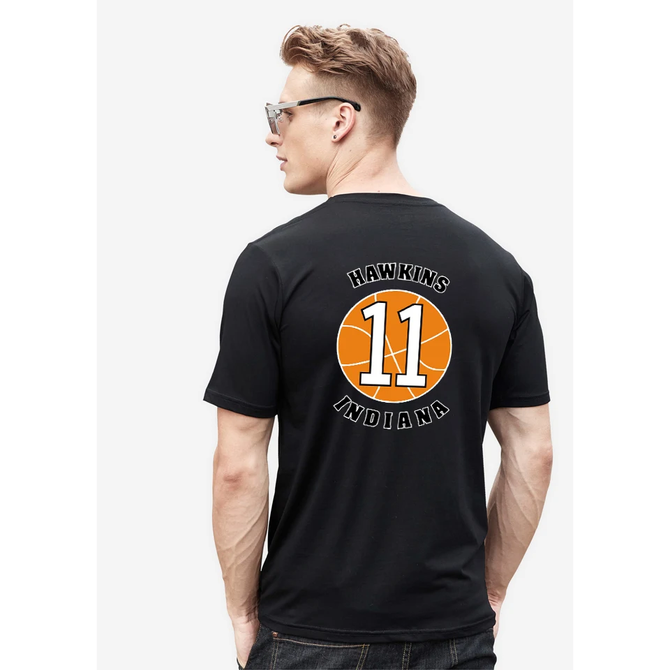 Летняя футболка с принтом странные вещи Хокинс Индиана 11 мужские и женские