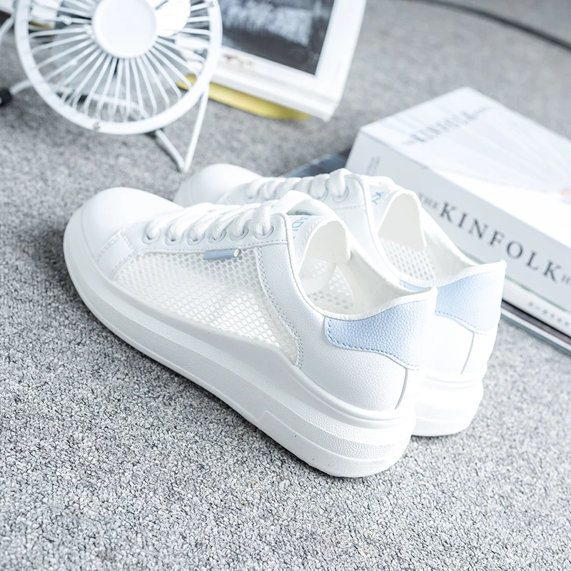 2019 женская повседневная обувь летние модные дышащие кроссовки на шнуровке из